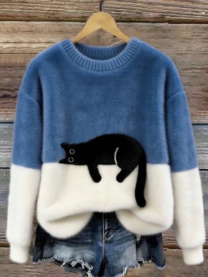 DELACROIX | Pull Douillet Chat Endormi Charlotte