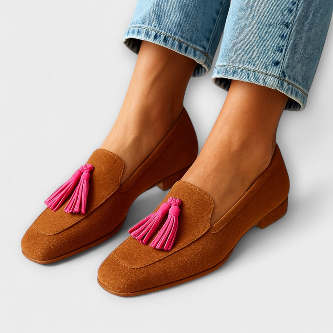 DELACROIX | Mocassins Daim Camel Sophie