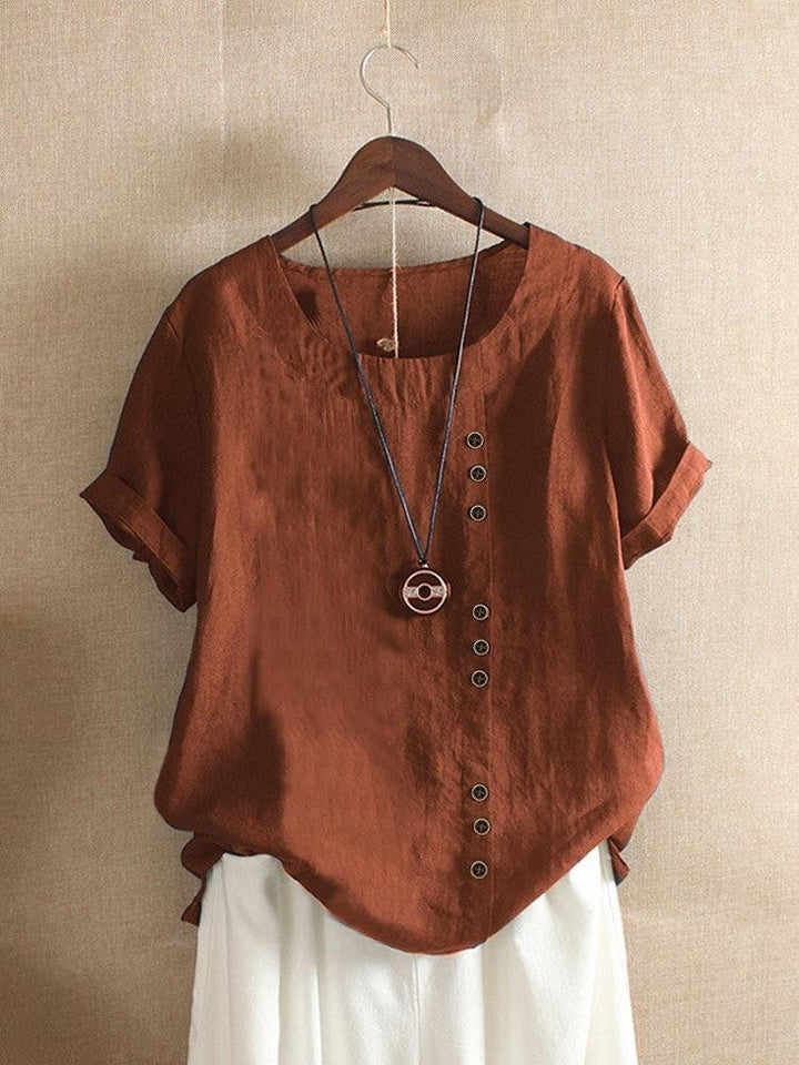 DELACROIX | Blouse Aérée avec Patte de Boutonnage Bianca