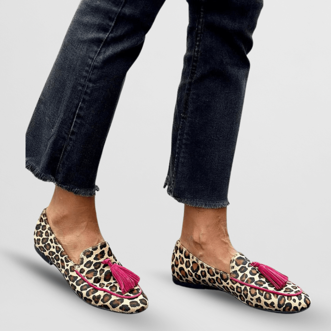 DELACROIX | Mocassins Léopard à Franges Catherine