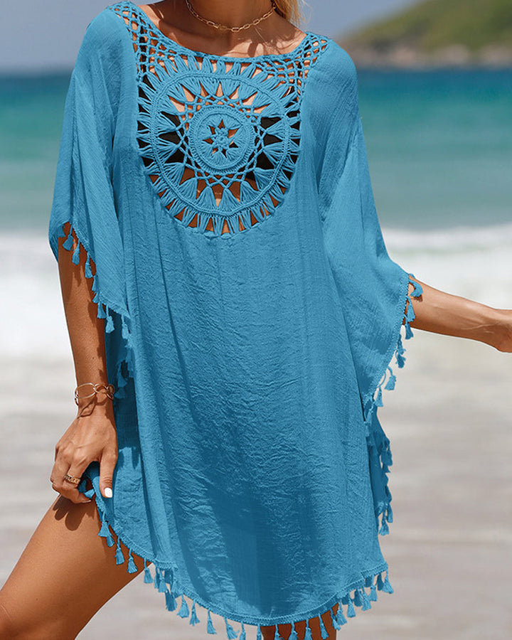 DELACROIX | Couverture de plage avec pompons Nora