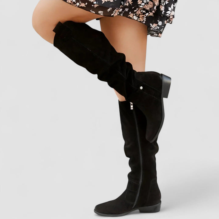 DELACROIX | Bottes Hautes Effet Daim Manon