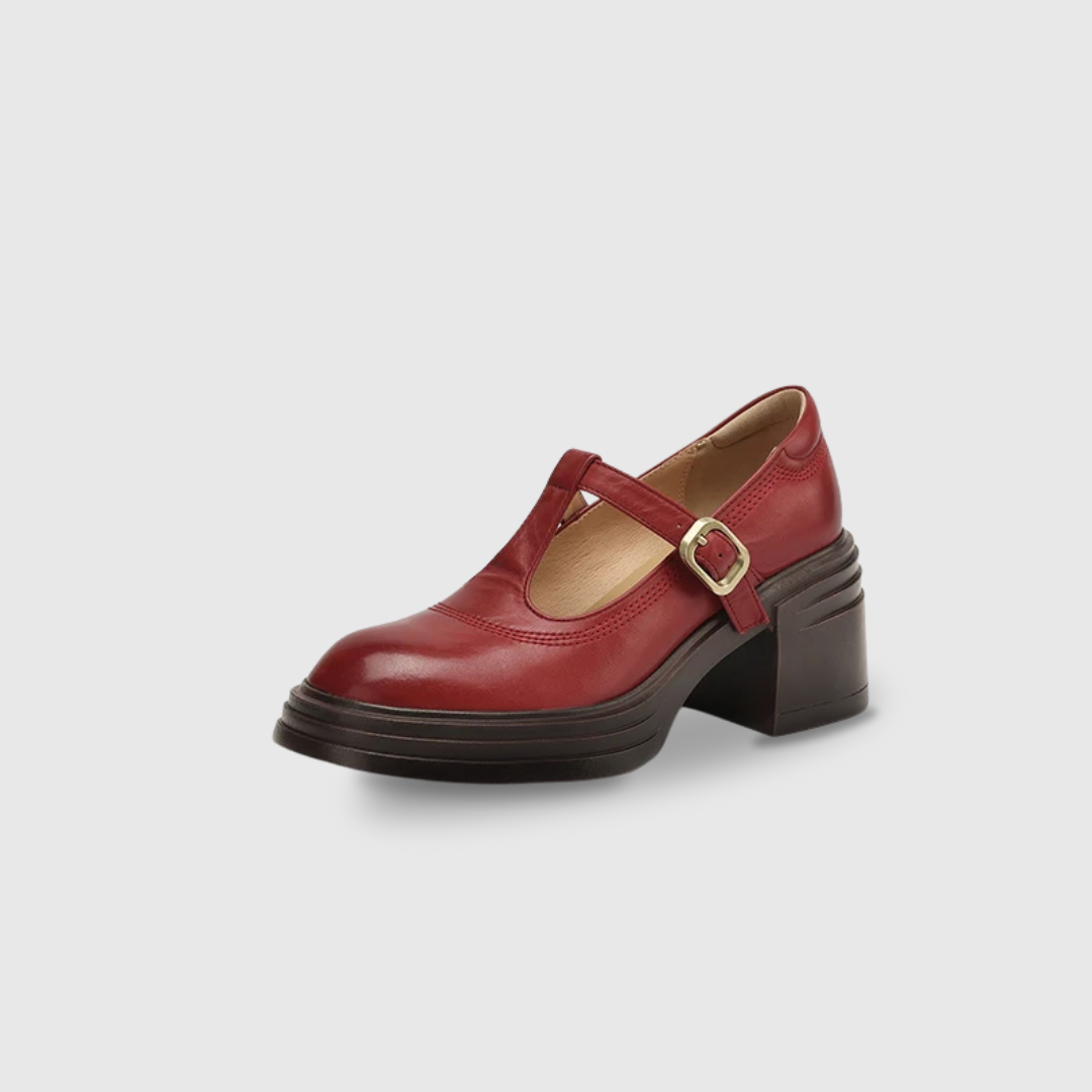 DELACROIX | Escarpins Talon Large Rétro Claire