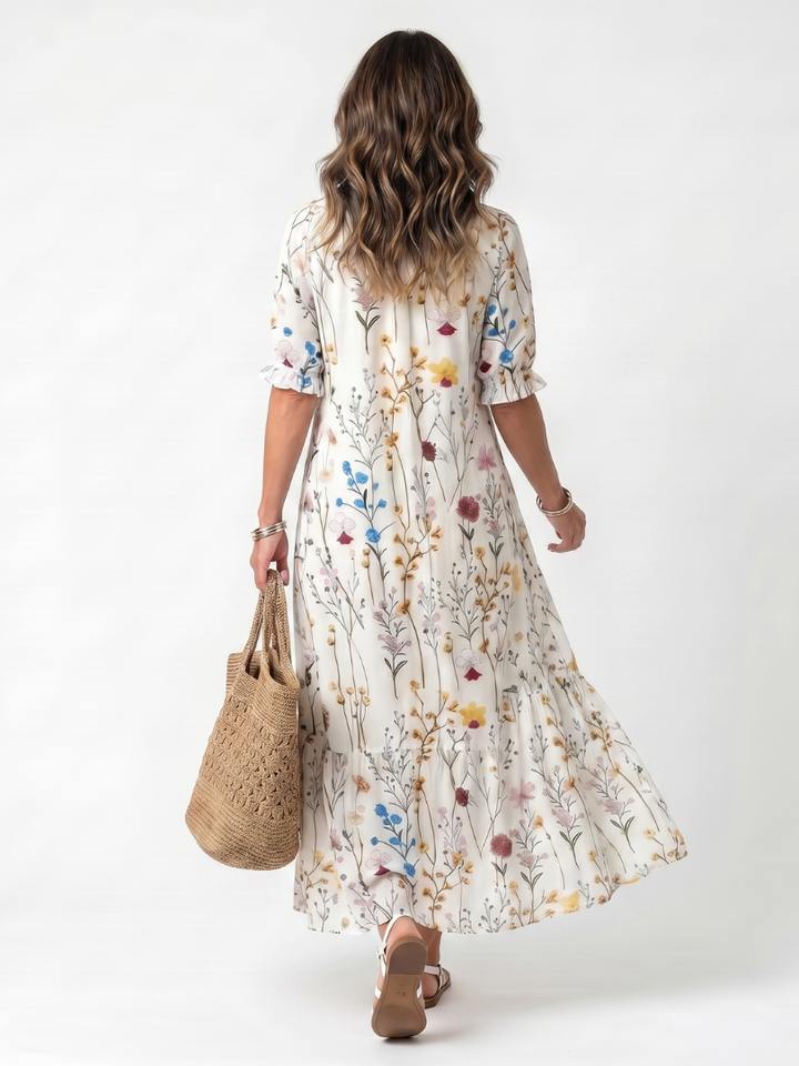 DELACROIX | Robe Midi Bohème à Pompons Nathalie