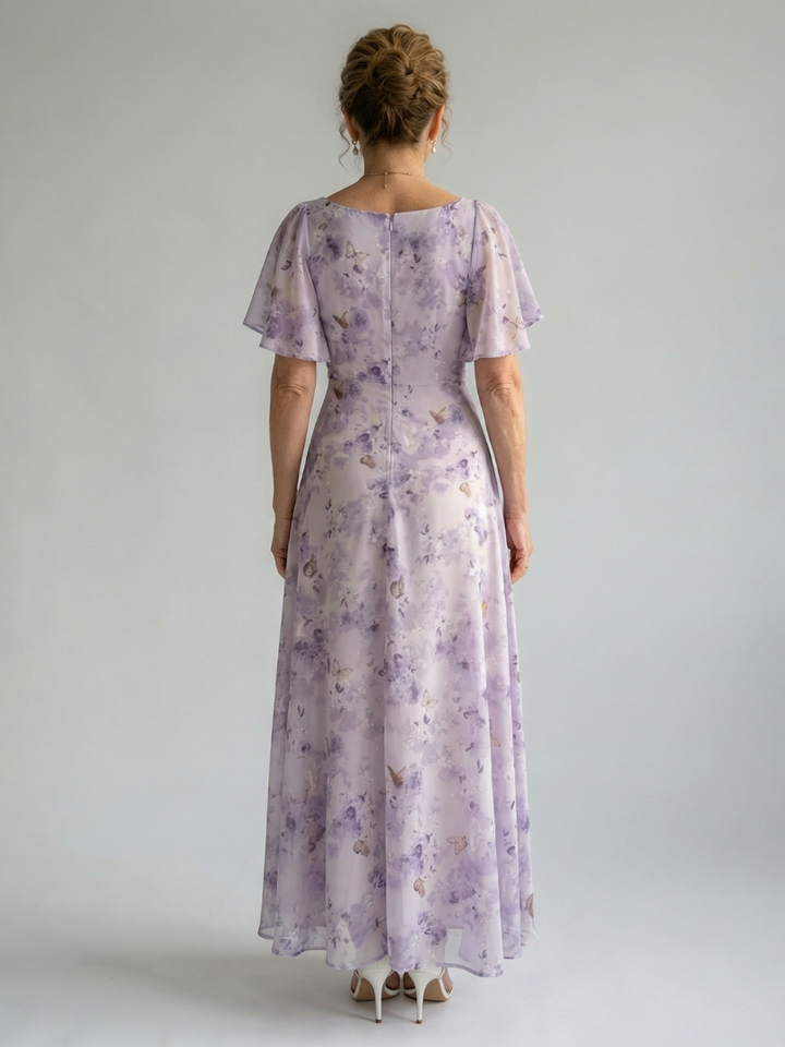 DELACROIX | Robe Midi à Manches Volantes Vaelis