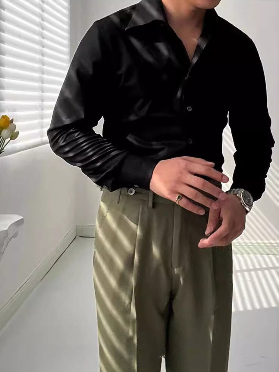DELACROIX | CHEMISE ATHLÉTIQUE ITALIENNE POUR HOMME EN BAMBOU