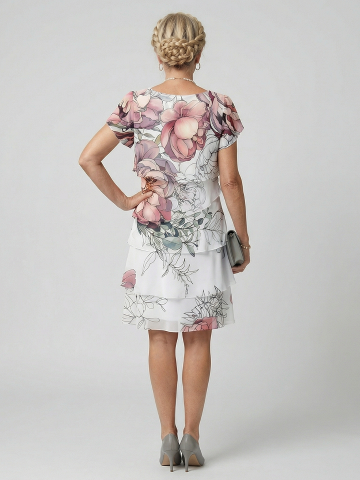 DELACROIX | Robe florale propre à longueur genou Kualani