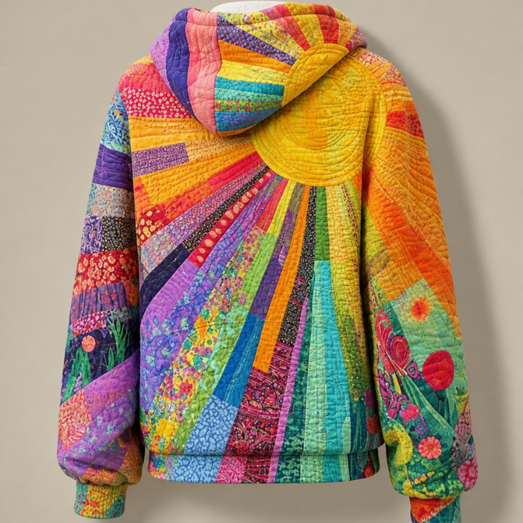 DELACROIX | Sweat à Capuche Matelassé Patchwork Pauline