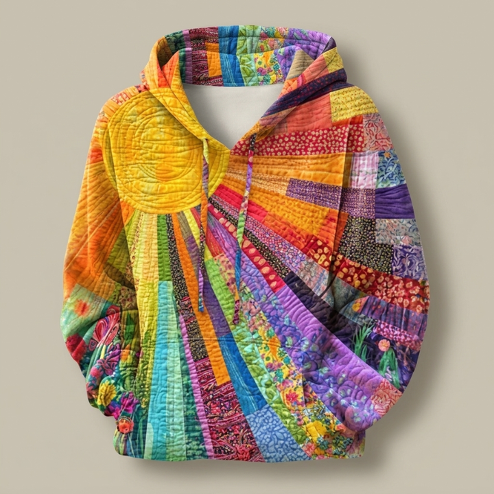 DELACROIX | Sweat à Capuche Matelassé Patchwork Pauline