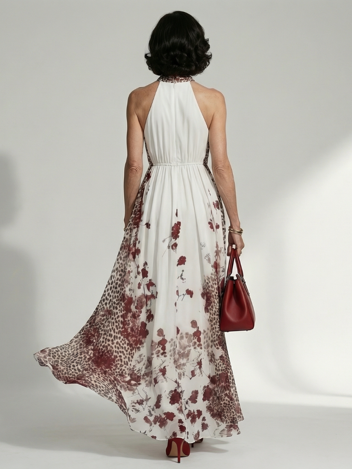 DELACROIX | Robe Maxi Plissée Blanche Orlune