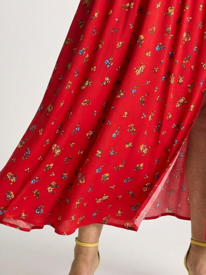 DLEACROIX | Robe Midi à Manches Bouffantes Delphine