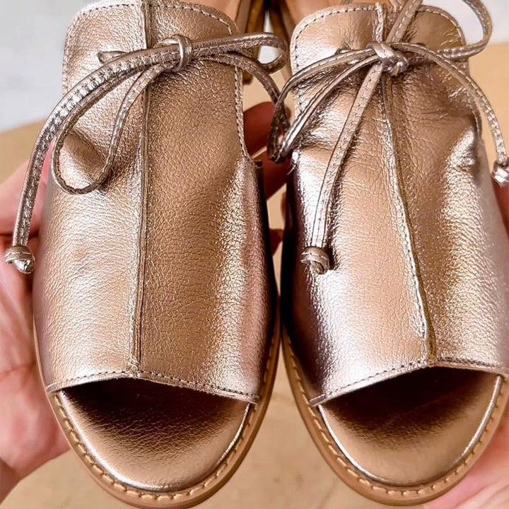 DELACROIX | Sandales Plates en Cuir Nicole