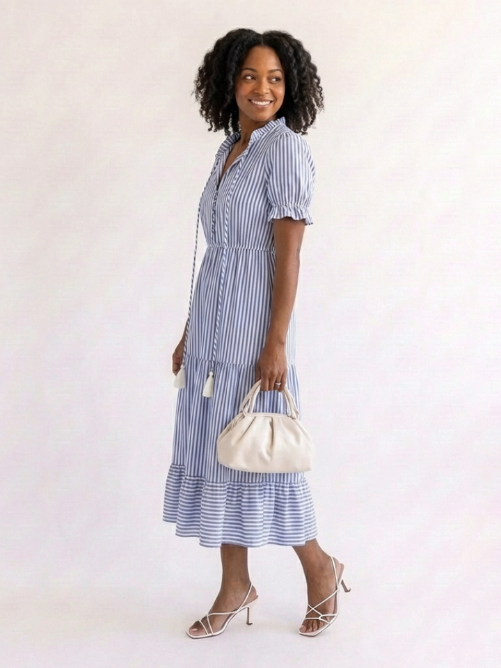 DELACROIX | Robe midi à manches courtes Dakato