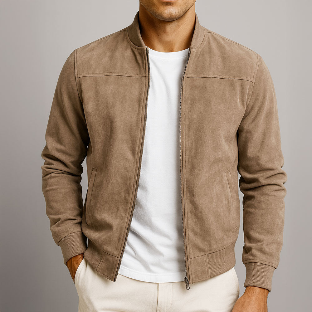 DELACROIX | Veste Bomber Effet Daim Antoine