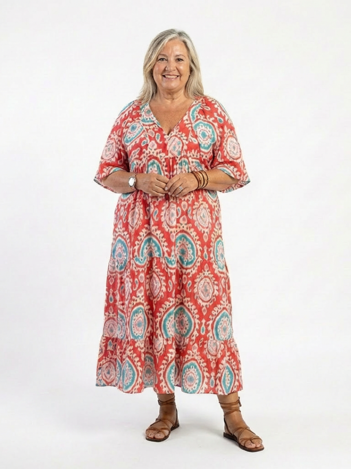 DELACROIX | Robe midi à imprimé paisley Zaria