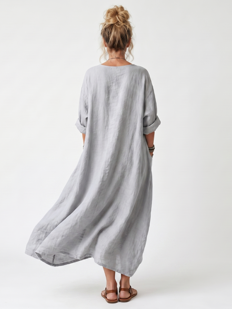 DELACROIX | Robe Midi Brodée Contrastée Véronique