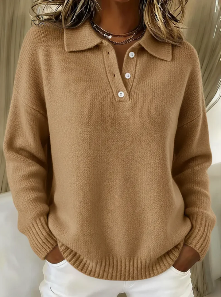DELACROIX | Pull Col Polo Maille Douce Amélie