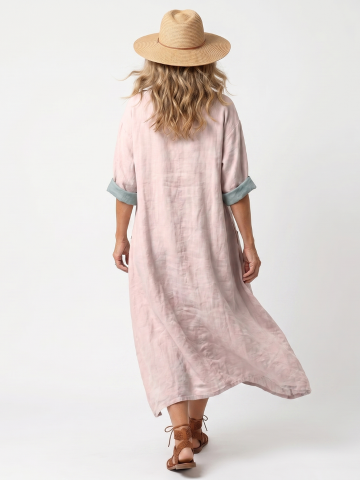 DELACROIX | Robe Midi Brodée à Poches Mathilde
