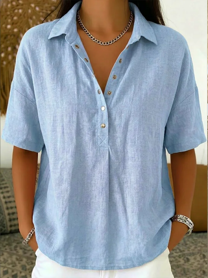DELACROIX | Blouse avec Col et Détails Boutonnés Willow