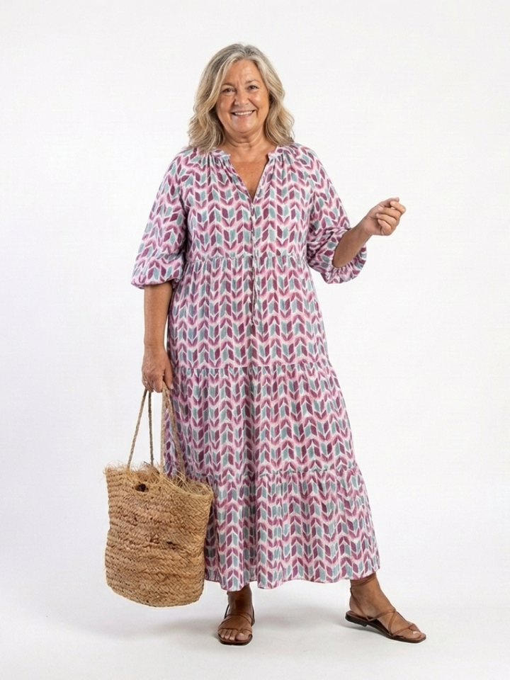 DELACROIX | Robe midi à manches longues Mireya