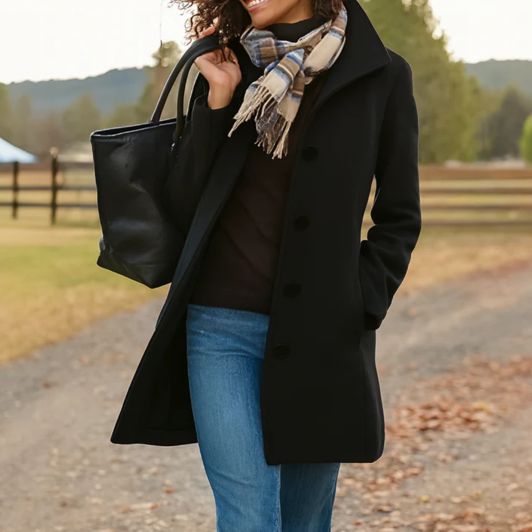 DELACROIX | Manteau Classique Boutonné Pauline