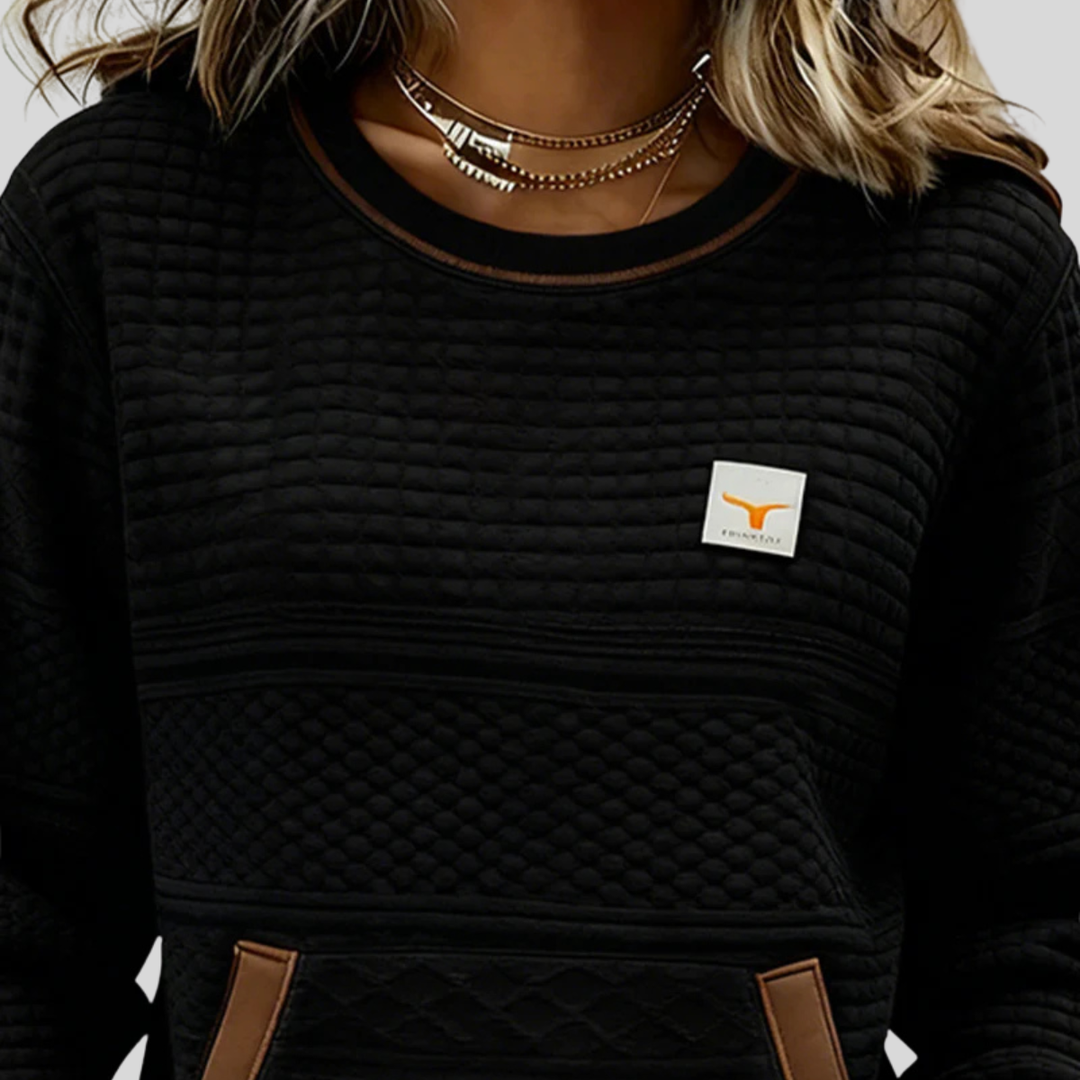 DELACROIX | Sweat Matelassé Col Rond pour Femme Chloé