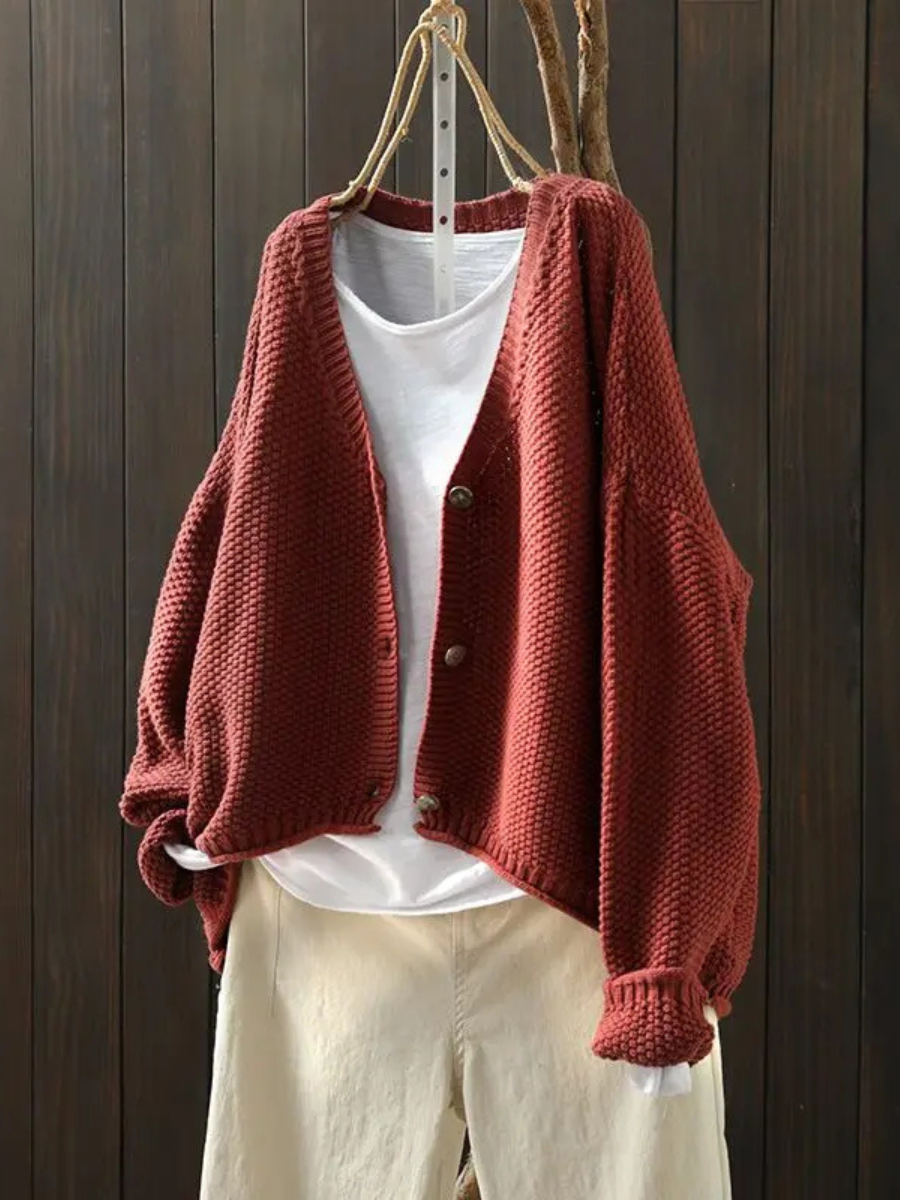 DELACROIX | Cardigan Maille Épaisse Col V Élina