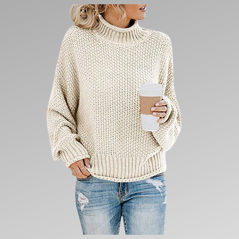 DELACROIX | Pull Col Roulé Grosse Maille Juliette