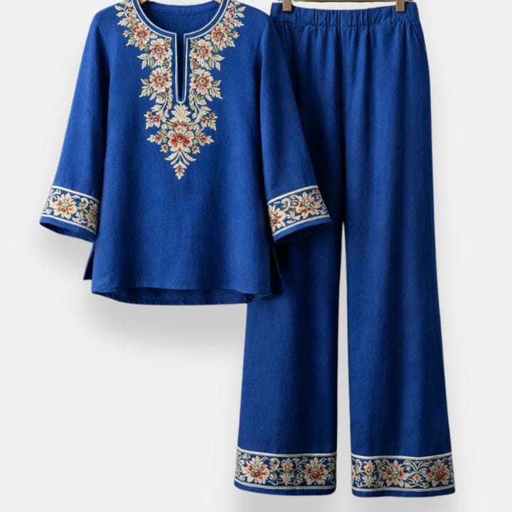 DELACROIX | Ensemble Tunique Brodée et Pantalon Sylvie