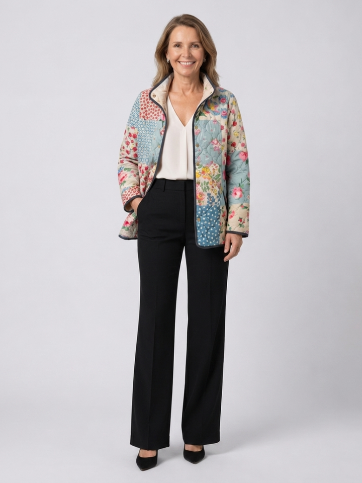DELACROIX | Veste Matelassée Patchwork Fleuri Chloé
