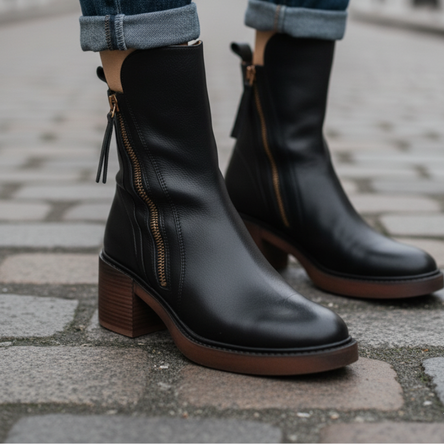 DELACROIX | Bottines Zippées Talon Confort Isabelle