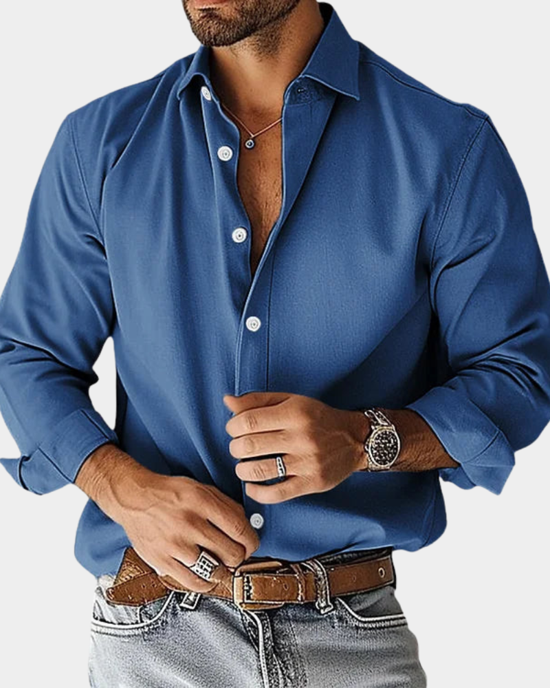 DELACROIX | CHEMISE BOUTONNÉE ÉTIREMENT COUPE SLIM POUR HOMME