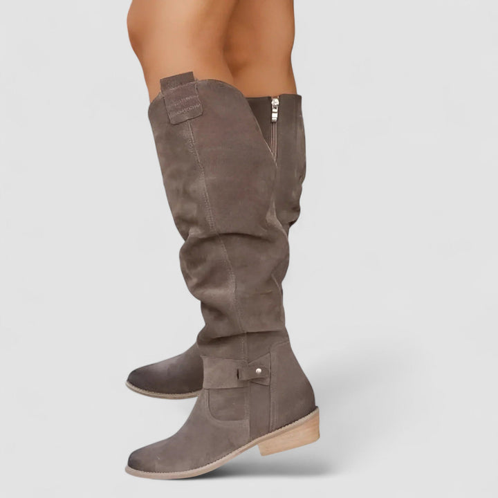 DELACROIX | Bottes Hautes Effet Daim Manon