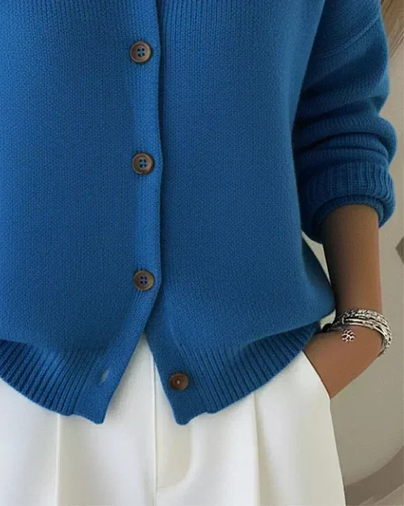 DELACROIX | Cardigan Boutonné Col Souple Mathilde