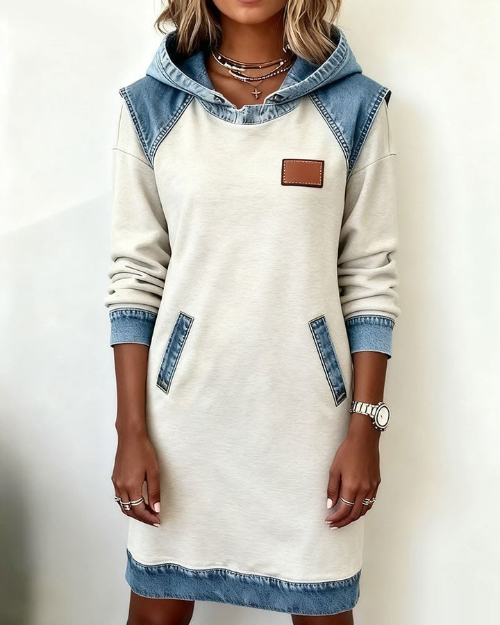 DELACROIX | Robe Sweat Effet Denim pour Femme Camille