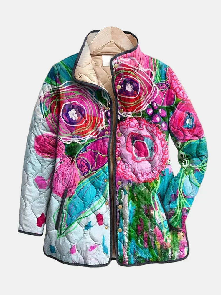 DELACROIX | Veste Matelassée Aquarelle Florale Lucie