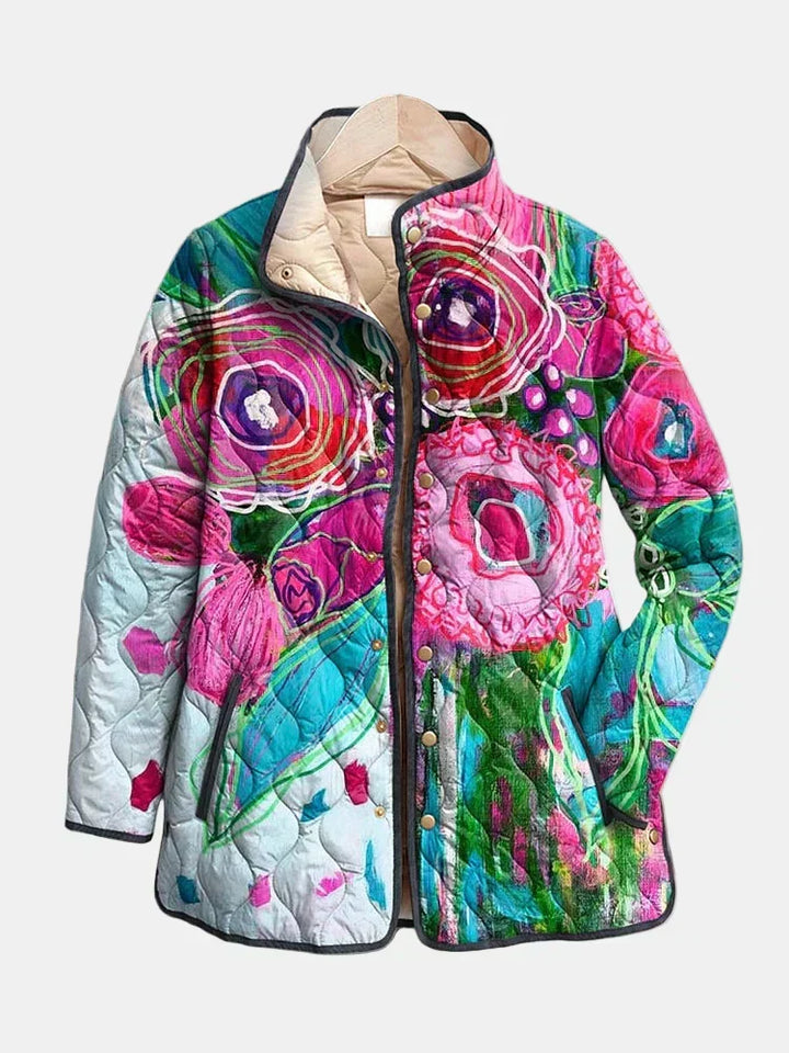 DELACROIX | Veste Matelassée Aquarelle Florale Lucie