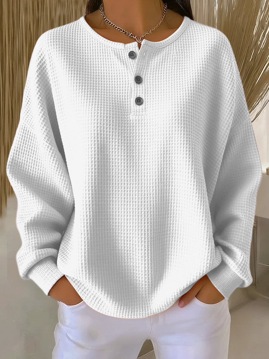 DELACROIX | Sweat Gaufré Henley Catherine