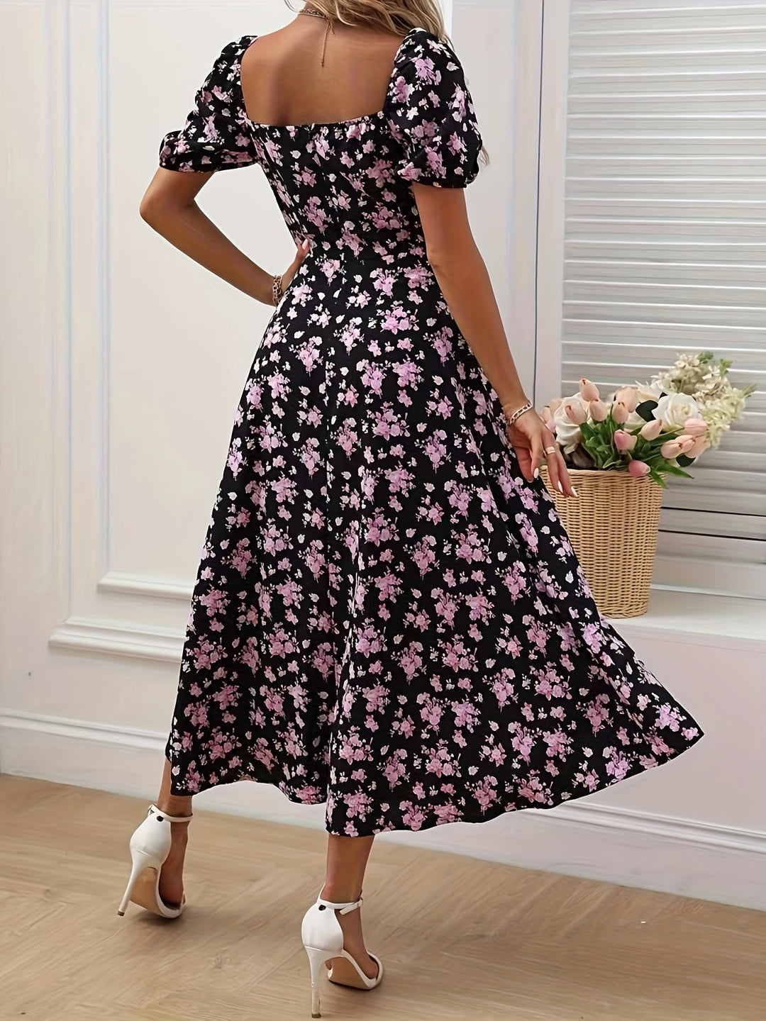 DELACROIX | Robe Élégante Florale Chloé