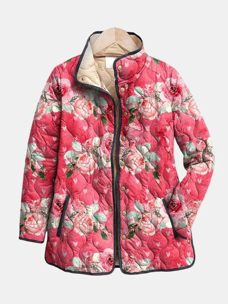 DELACROIX | Veste Matelassée Roses Poudrées Christine