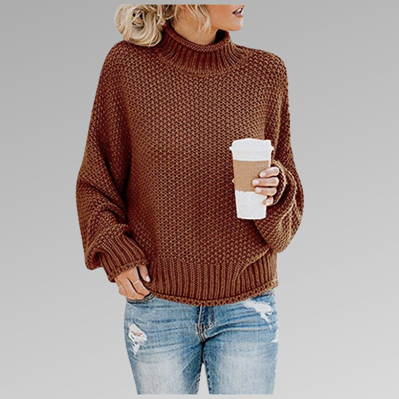 DELACROIX | Pull Col Roulé Grosse Maille Juliette