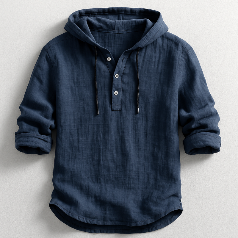 DELACROIX | Chemise en Lin à Capuche Pierre