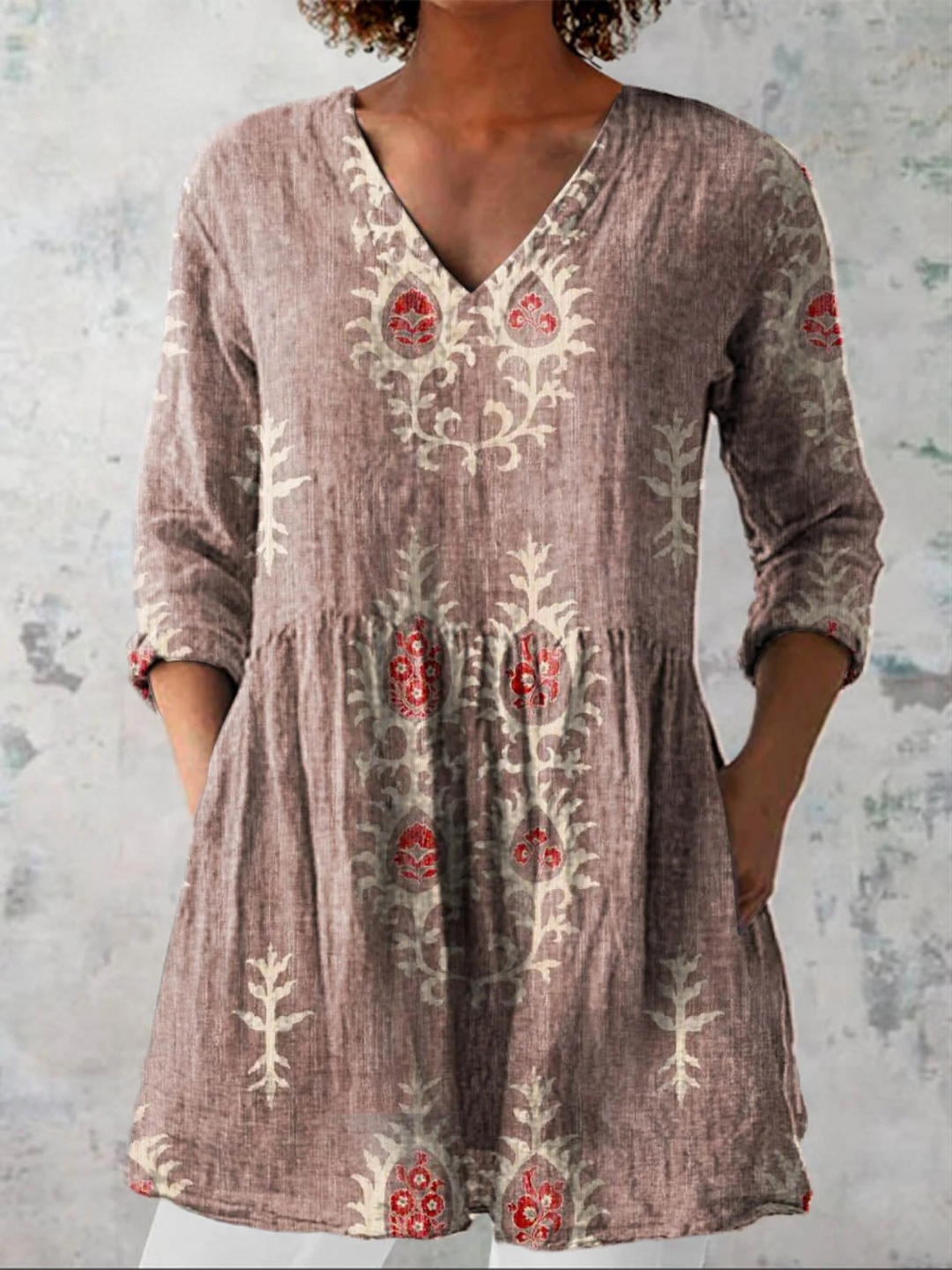 DELACROIX | Blouse Longue Col V Fluide Aveline
