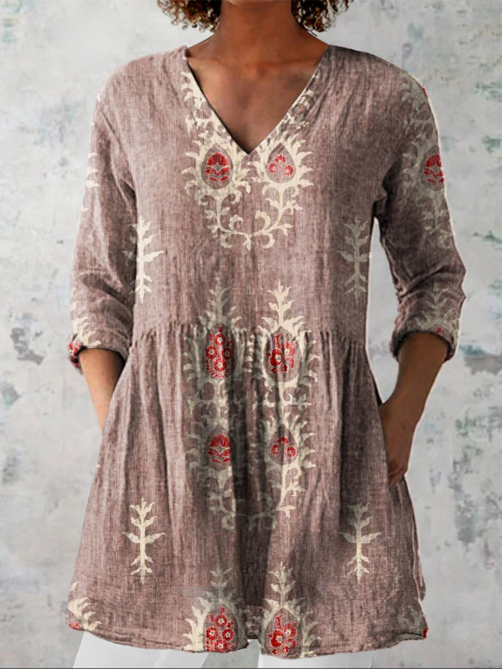 DELACROIX | Blouse Longue Col V Fluide Aveline