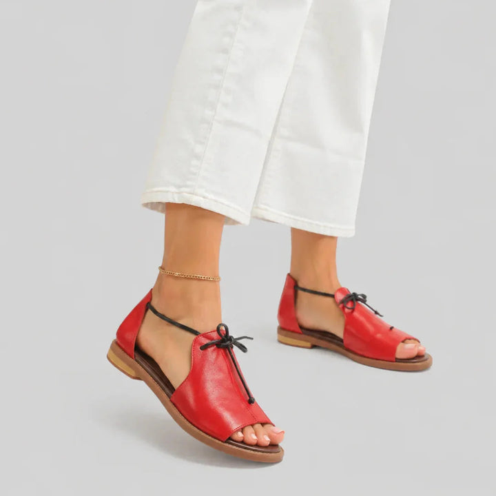 DELACROIX | Sandales Plates en Cuir Nicole