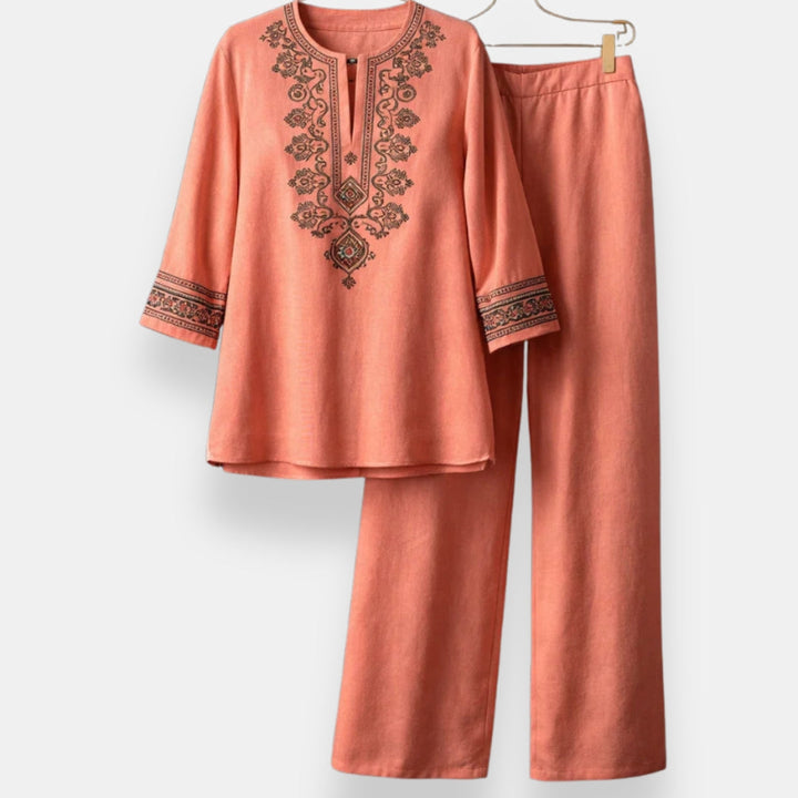 DELACROIX | Ensemble Tunique Brodée et Pantalon Sylvie