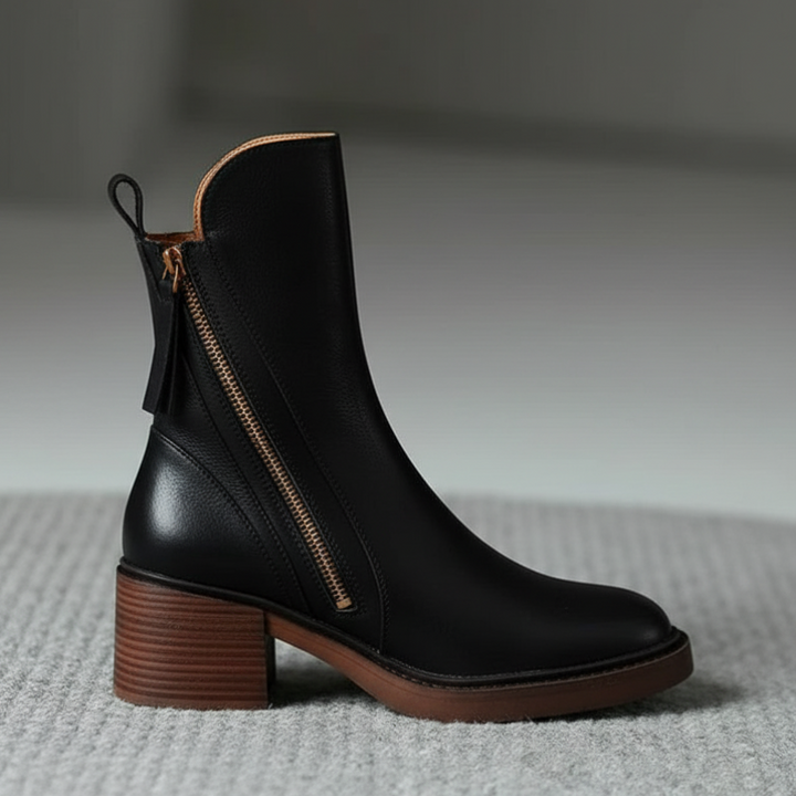 DELACROIX | Bottines Zippées Talon Confort Isabelle