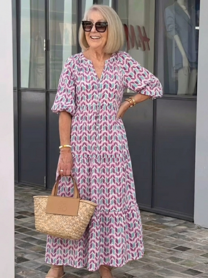 DELACROIX | Robe midi à manches longues Mireya