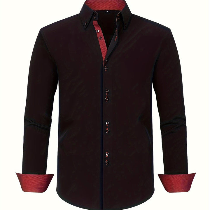 DELACROIX | CHEMISE ÉLÉGANTE LÉGÈRE AVEC DÉTAILS CONTRASTÉS