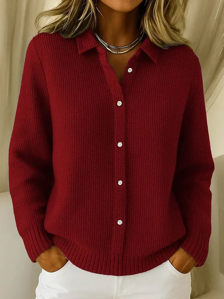 DELACROIX | Cardigan Maille Col Chemise Martine